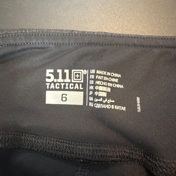 5.11 Tactical Womens Black Abby High Performance Leggings Pockets Size 6 - Picture 9 of 9